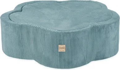 Suchý bazén kvietok s podložkou – modrý menčester 95×30 cm + 200 guličiek