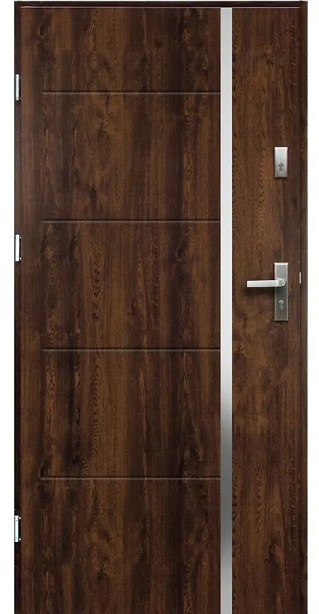 Dvere vchodové IRIS PS5 90L ořech