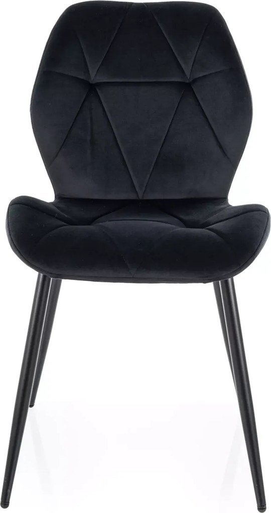 SI Stolička Rick Velvet čierna