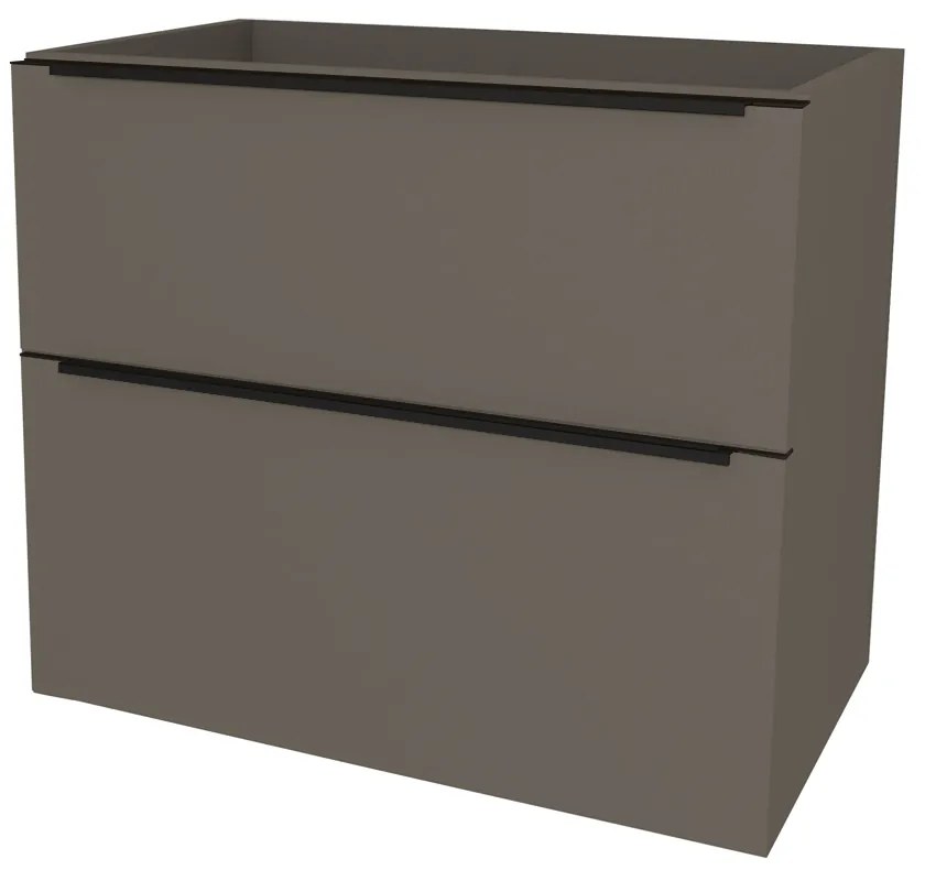 Mereo, Mereo Mailo, kúpeľňová skrinka 101 cm, čierne madlo, Multidecor, Lávovo sivá, MER-CN592SBLAS1