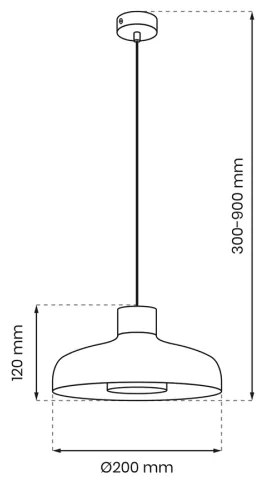 Luster na lanku LINEA 1xGX53/12W/230V čierna