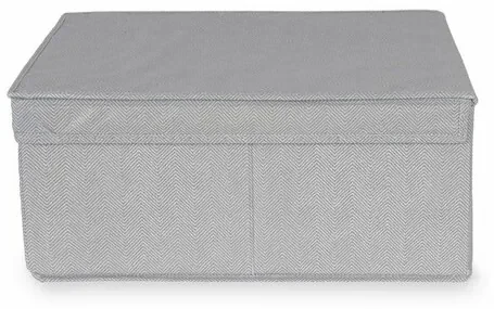 Compactor Skladací úložný kartónový box Wos, 30 x 43 x 19 cm, sivá, S