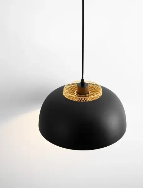 LED čierno-zlatý moderný luster Sqube