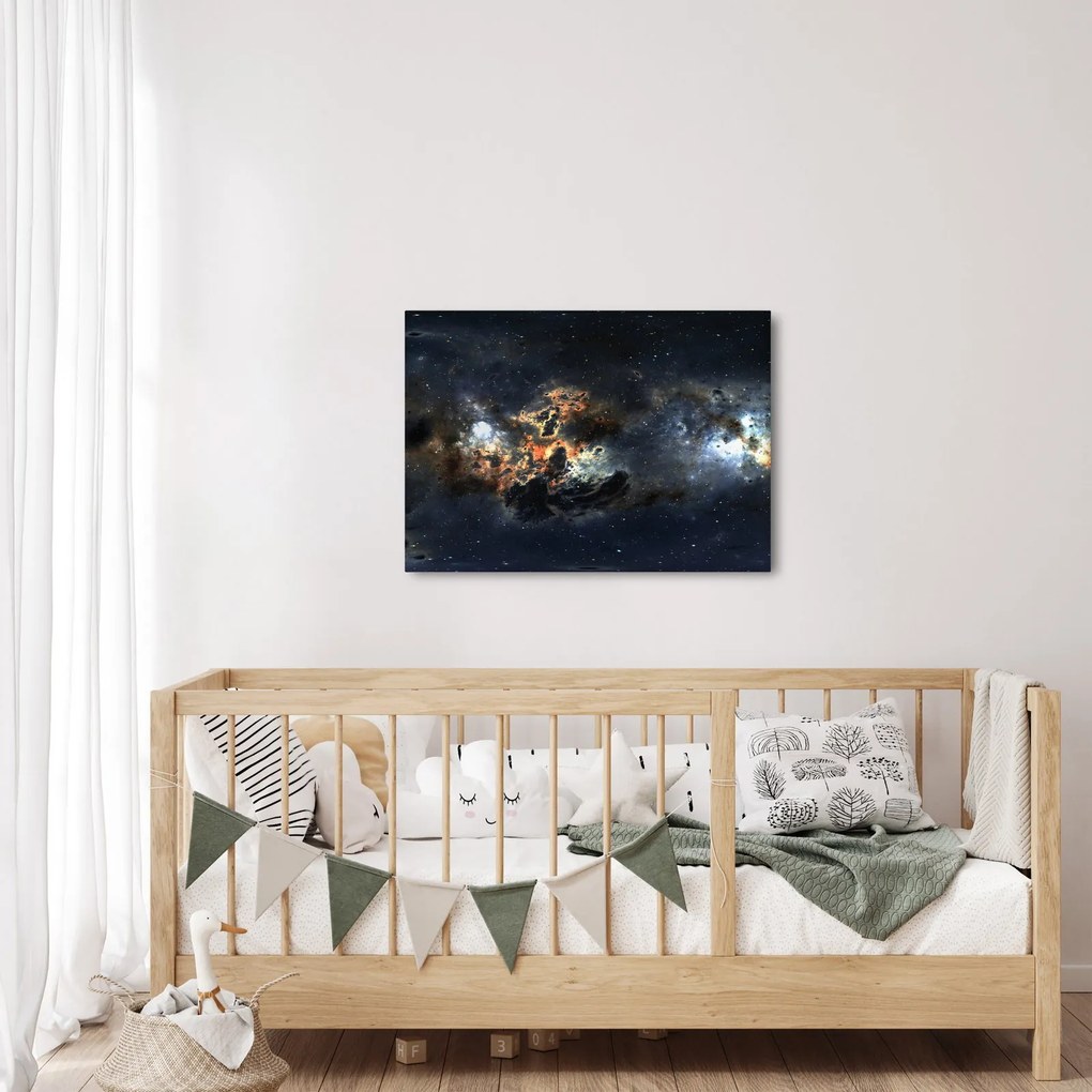 Obraz - Vesmír s hmlovinou (70x50 cm)