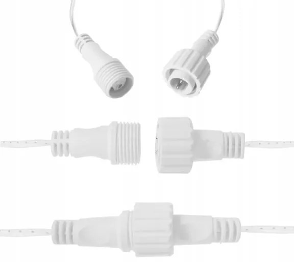 SPRINGOS LED kvaple - 22,5m, 500LED, 8 funkcií, ovládač, IP44, studená biela