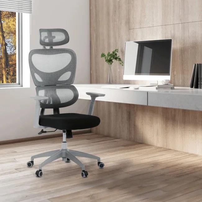 Kancelárska stolička sivá KA-K2081 GREY