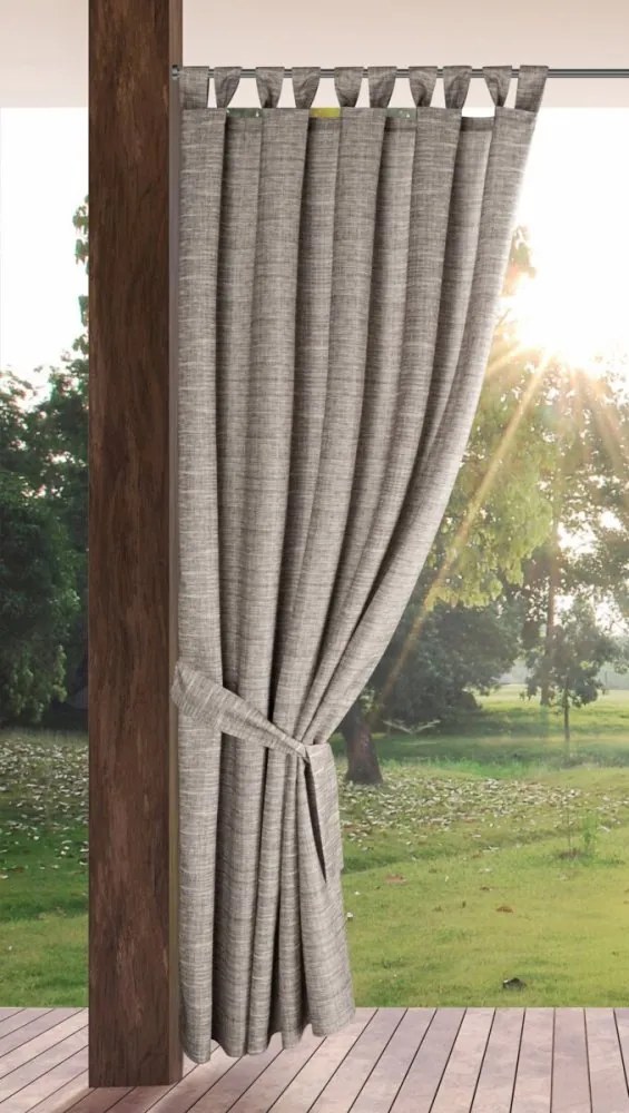 Hnedý melírovaný vodeodolný záves do altánku Šírka: 155 cm | Dĺžka: 220 cm