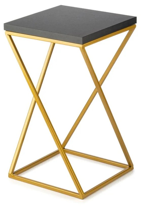 Kvetinový stojan LOFT III 40 cm zlatý/čierny