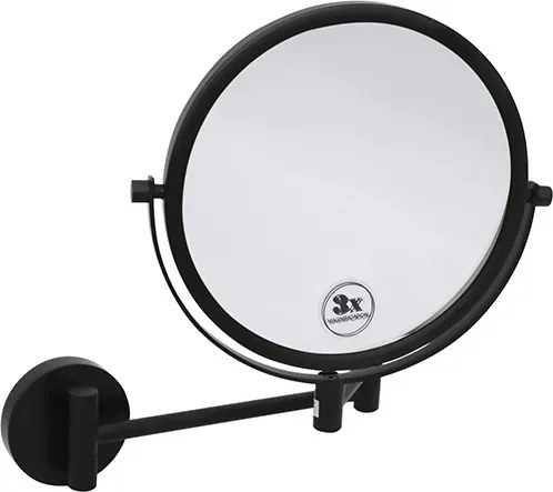 Bemeta Design DARK: Kozmetické zrkadlo, ø 200 mm, obojstranné - 112201510