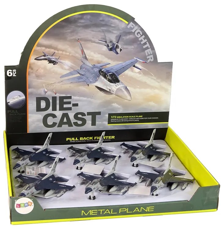Lean Toys Stíhačka na trecí pohon - 1:72 Tmavomodrá