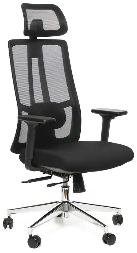 Kancelárska ergonomická stolička Sego STRETCH — čierna