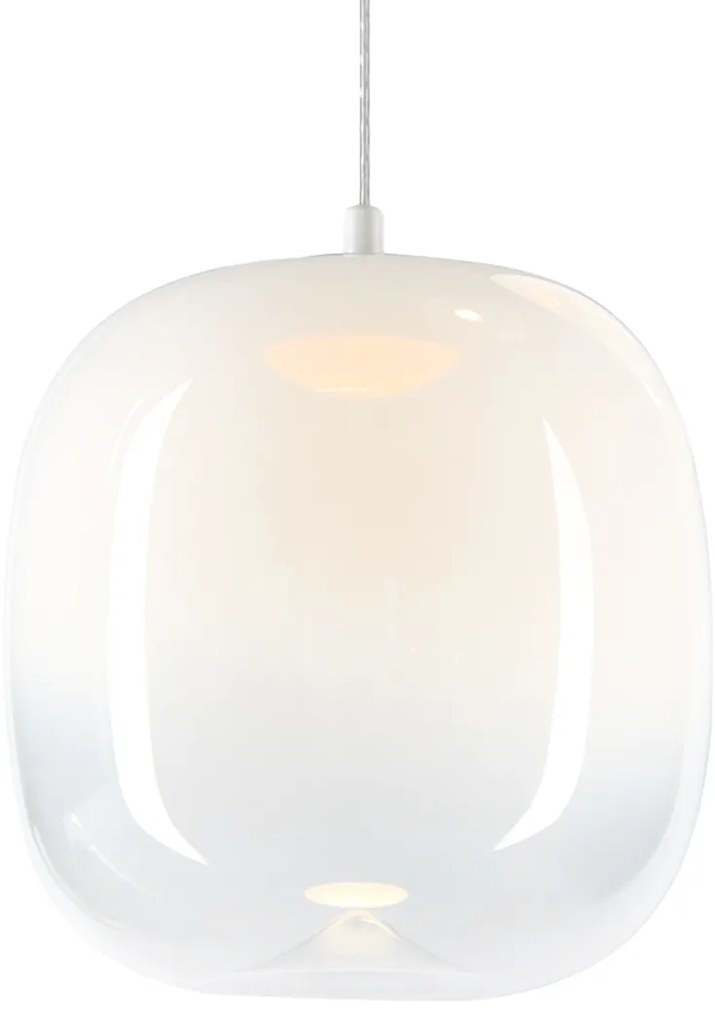 Závesné svietidlo Vaso, 1x biele sklenené tienidlo, (fi 15cm), w