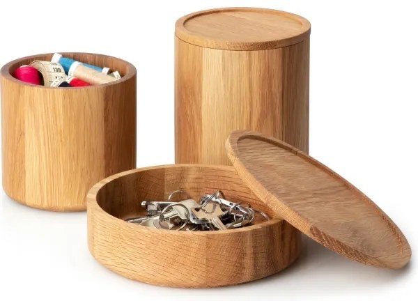 Continenta C4172 - Drevená dóza 13x16 cm dub