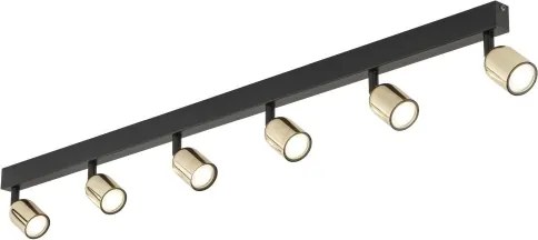 LED Bodové svietidlo TOP 6xGU10/10W/230V čierna/zlatá