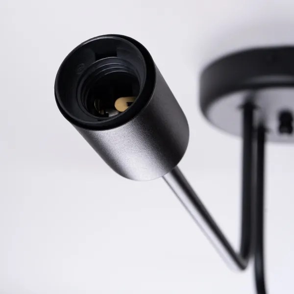 Sollux SL.1446 - Prisadený luster VECTOR 4xE27/15W/230V čierna