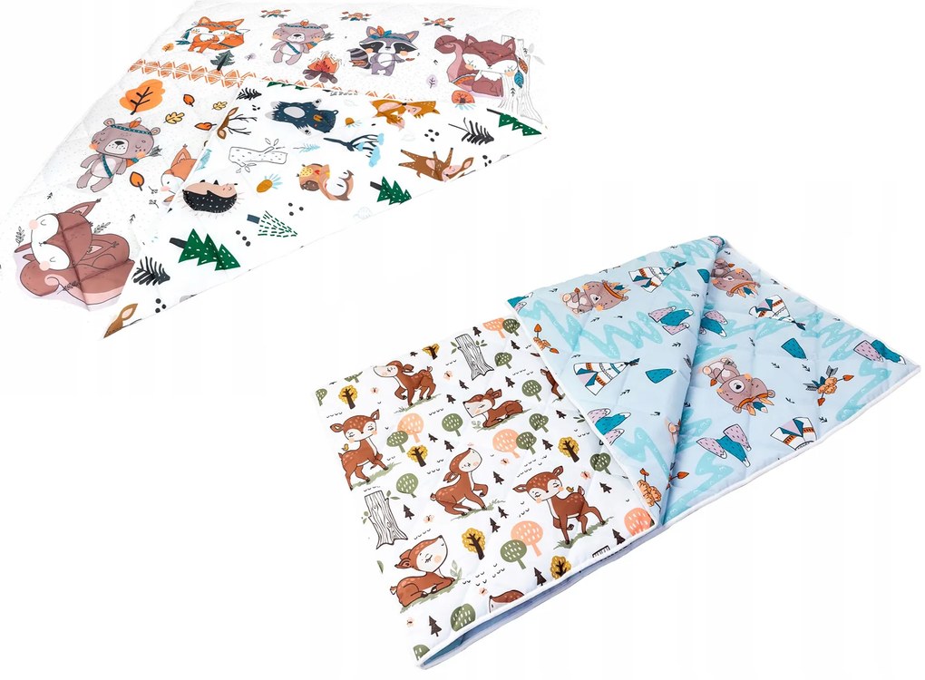 Obojstranná detská podložka na hranie Rozprávkový les 150x170 Farba: teepee