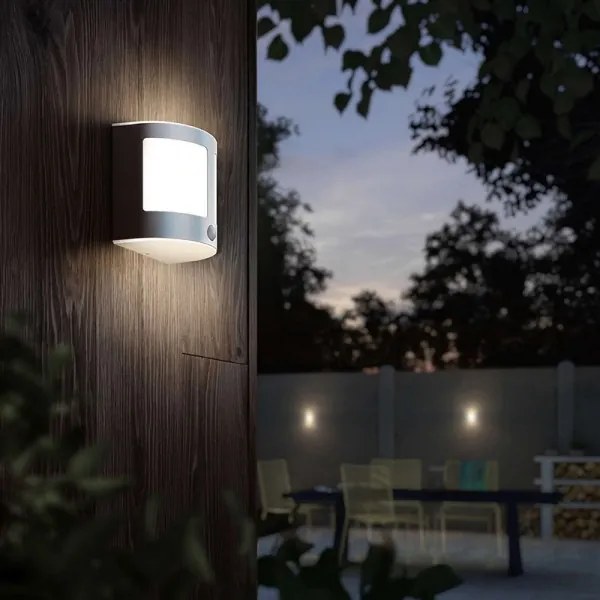 Philips 17316/47/16 - LED vonkajšie nástenné svietidlo s čidlom PARROT 1xLED/3,5W/230V