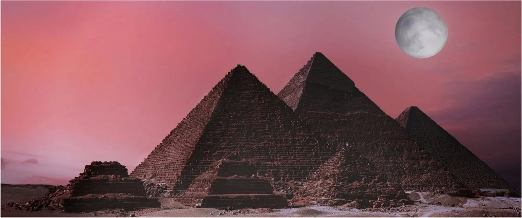 Obraz - Pyramídy Giza, Egypt (120x50 cm)