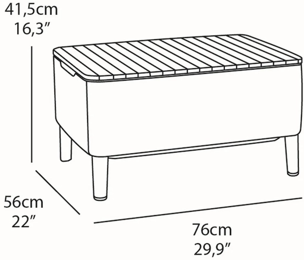 KETER SALEMO 3 SEATER Set záhradný, grafit/sivá 17205990