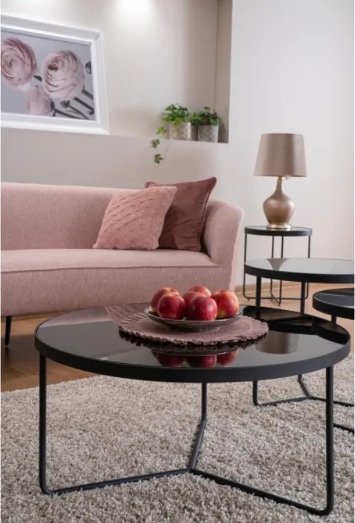 Sivočierna zostava konferenčných stolíkov ARTEMIDA