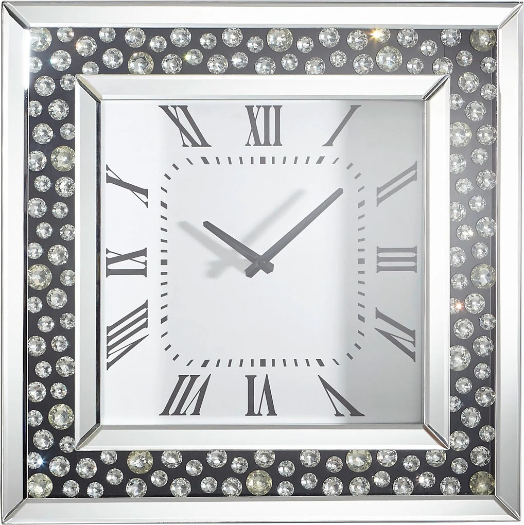 XXXLutz NÁSTENNÉ HODINY čierna, strieborná 50/50/5 cm Xora - Hodiny - 001047009403