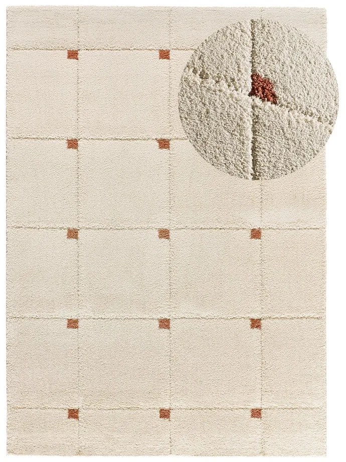 Koberec v tehlovej a krémovej farbe 160x230 cm Brenda – Universal