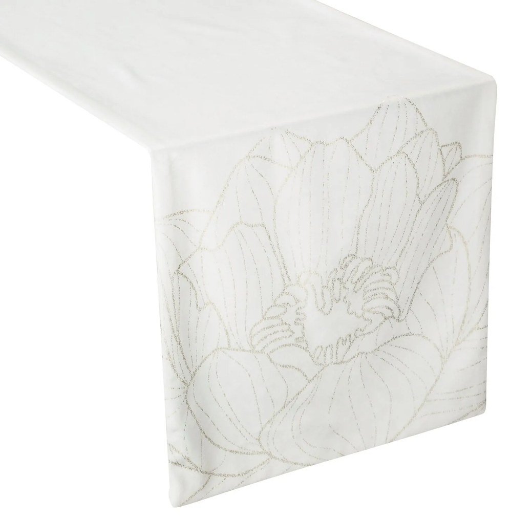 OBRUS BLINK 13 35X220 CM BIELY