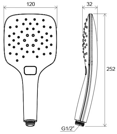 Ravak X07P348 - Ručná sprcha s tlačidlom lesklý chróm