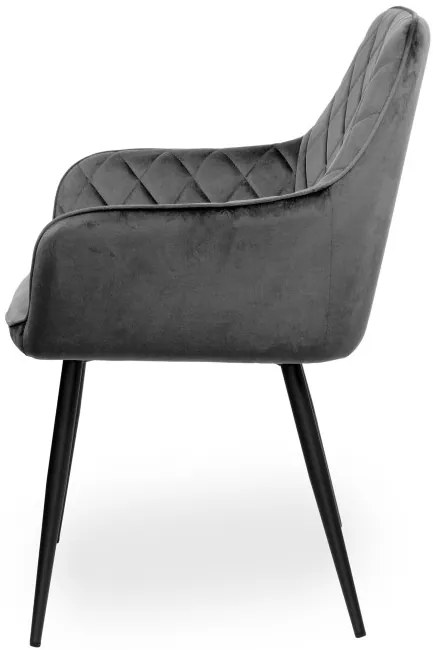 Jedálenská stolička HAVANA VELVET grafitová