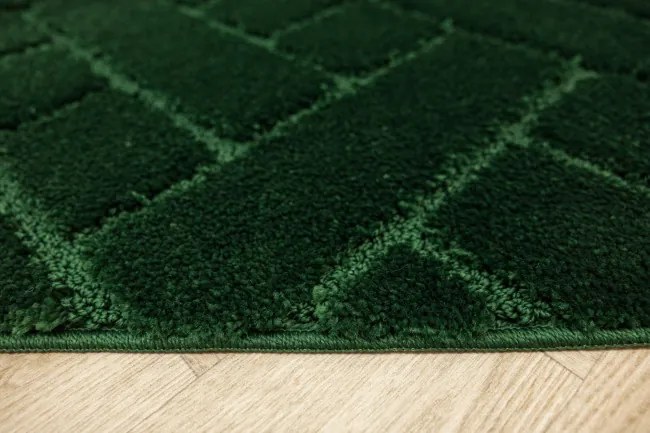 Kúpeľňový koberček Lotus fľaškovo zelený, tehla