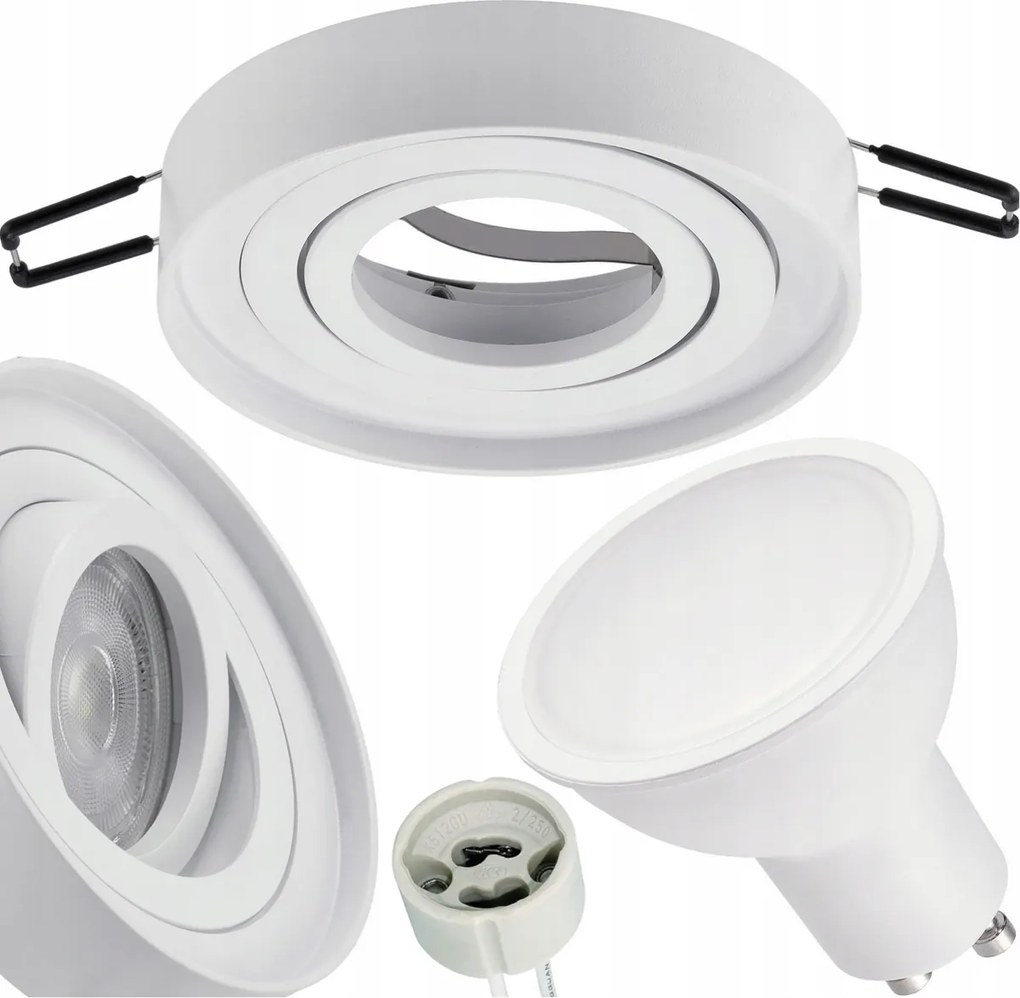 Pohyblivé zapustené svietidlo GU10 s 3w žiarovkou - teplá farba