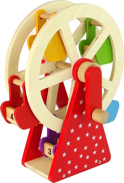LEAN Toys Rotujúce drevené ruské koleso