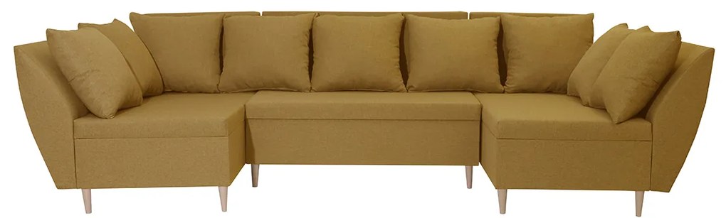 Rohová sedacia súprava s funkciou spania ALEX-U Rozkládací pohovka s funkcí spaní ALI-U žlutá