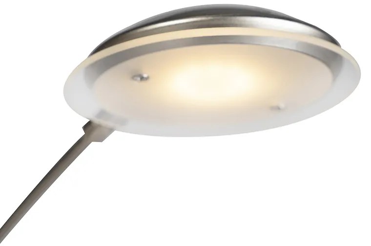 Stojaca lampa z ocele vrátane LED s dotykovým stmievačom - Sixties Trento