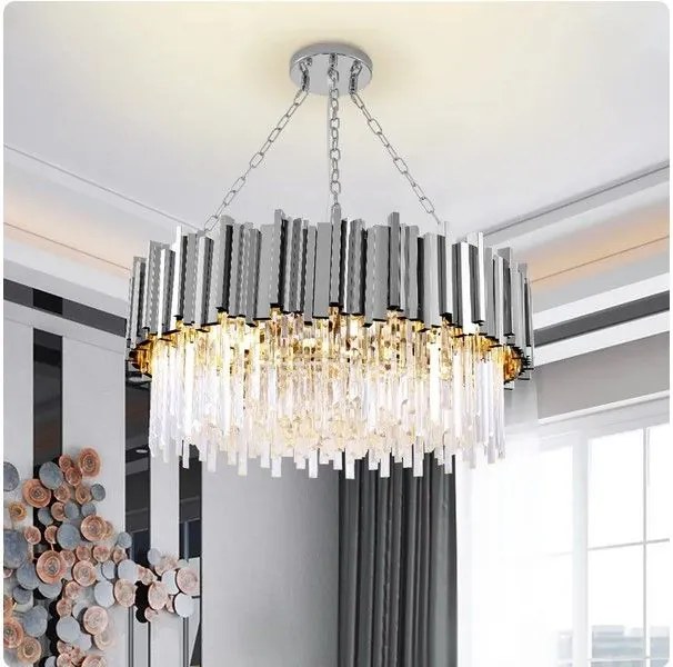 Toolight Toolight, krištáľové stropné svietidlo 4xE14 APP1480-1C, chrómová, OSW-05060