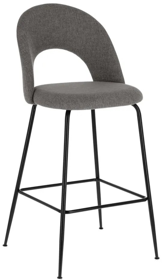 Sivé barové stoličky v súprave 4 ks (výška sedadla 63 cm) Mahalia – Kave Home