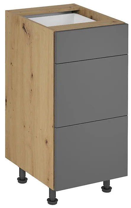 Skrinka do kuchyne Langen d40s3 push grey