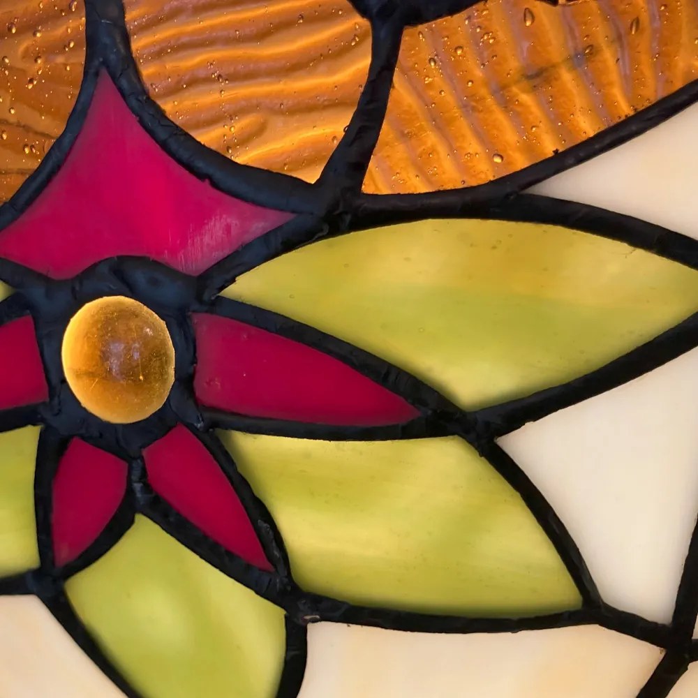 Tiffany luster do spálne vitráž Prezent 220 vzor 17