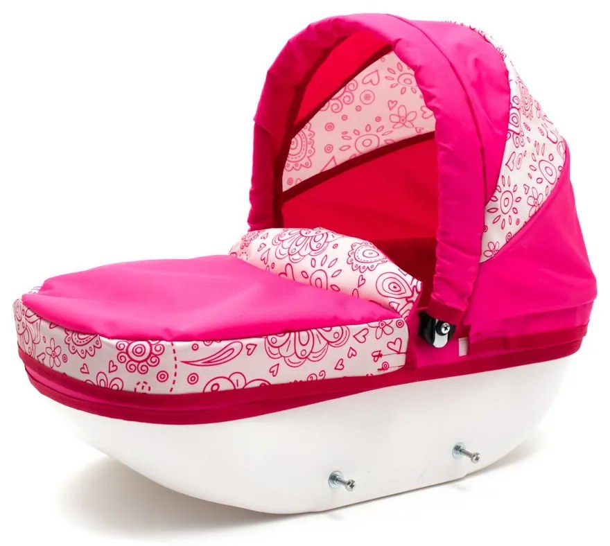 Detský kočík pre bábiky New Baby COMFORT ružový srdiečka