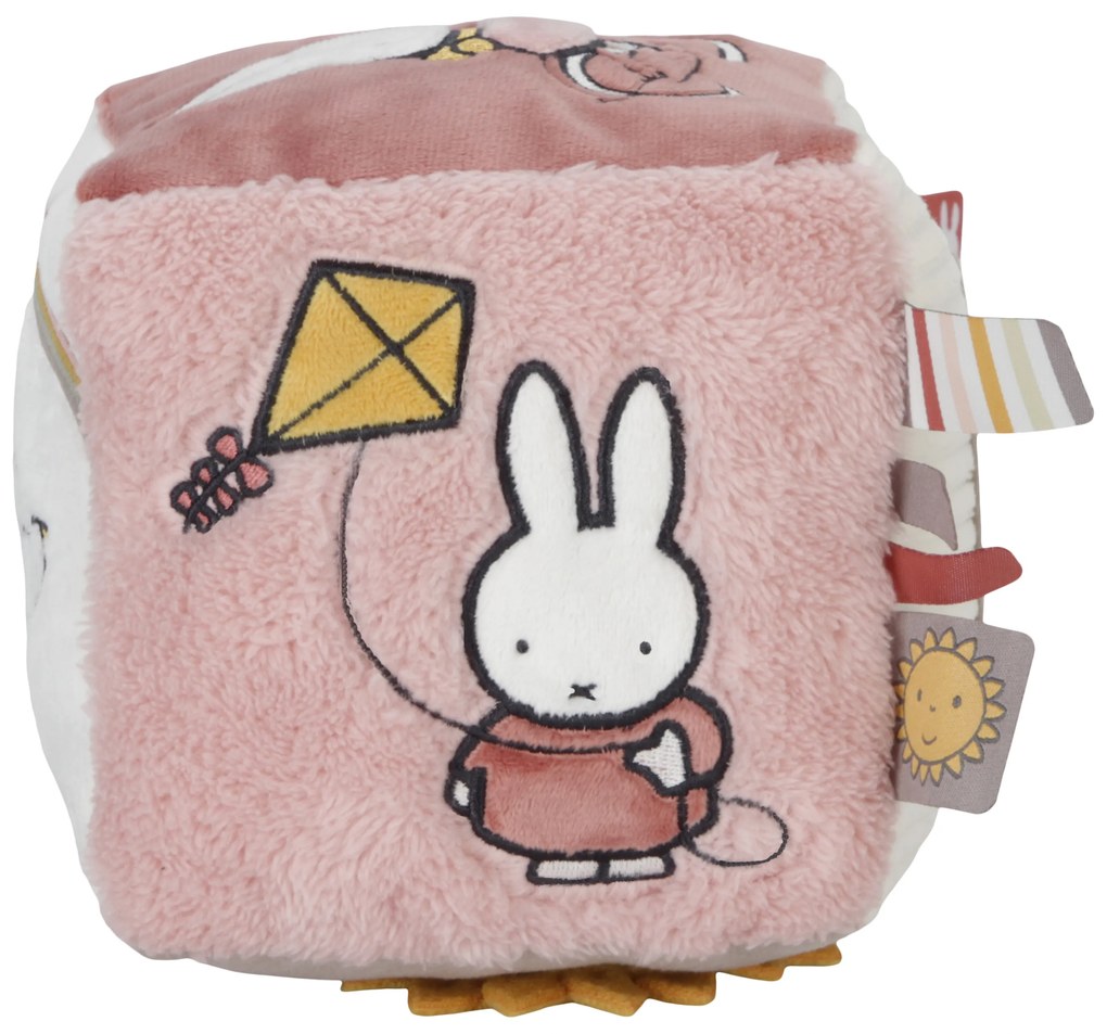 Kocka textilný králiček Miffy Fluffy Pink