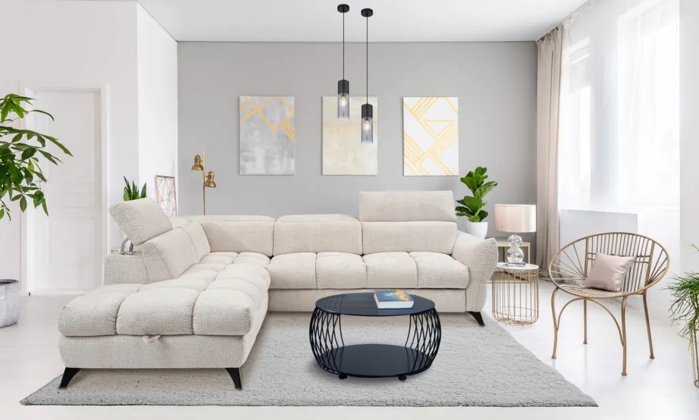 Okrúhly konferenčný stolík Shanghai, 80 cm, čierny/sivý