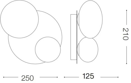 Ideal Lux - LED Stropné svietidlo NINFEA 2xG9/3W/230V zlatá