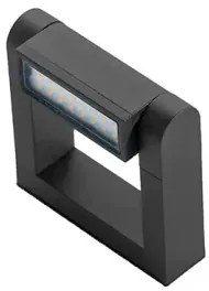 LED vonkajšie nástenné osvetlenie Frame tmavá sivé
