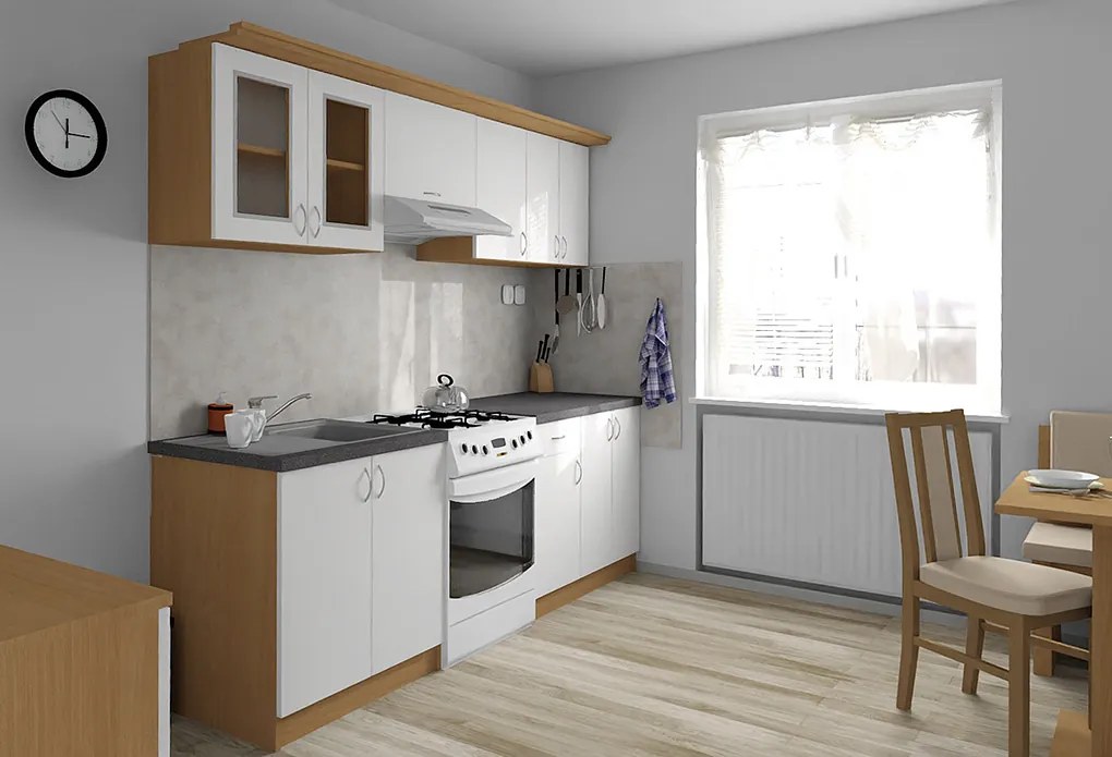 Nabytekmorava Kuchynská linka Bára B farba kuchyne: buk 381