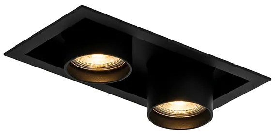 Moderné zapustené bodové svetlo čierne nastaviteľné 2-svetlo - Roof