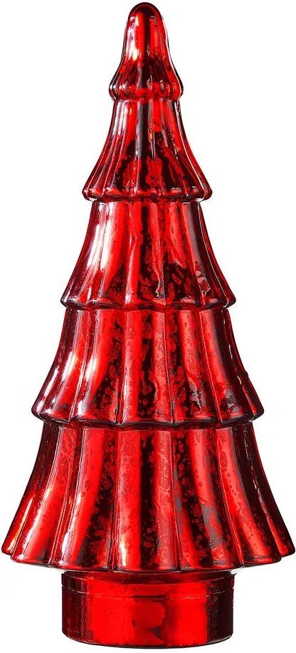 X-MAS Dekoračná jedľa sklenená 34 cm - červená