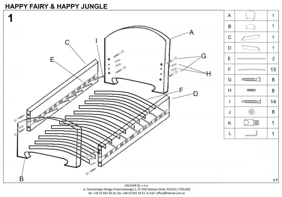 Detská posteľ HAPPY FAIRY Halmar