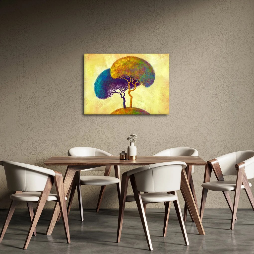 Obraz - Stromy na kopci (70x50 cm)