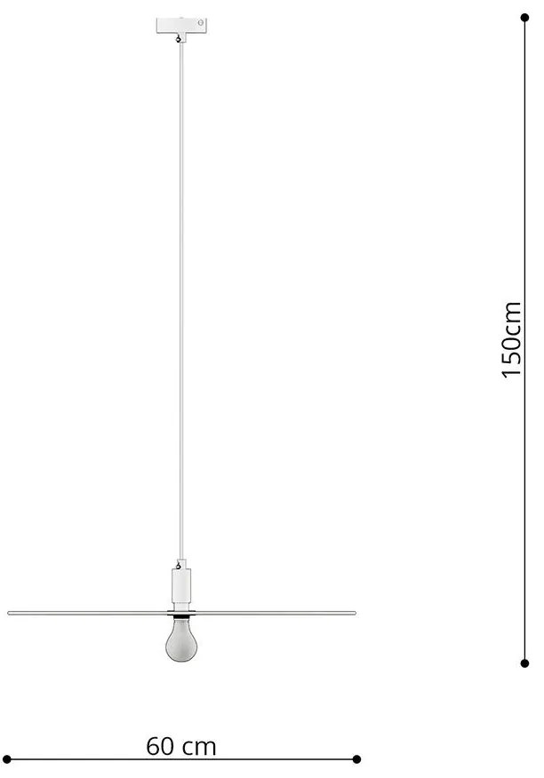 Závesné svietidlo Sirkel, 1x čierne drôtené tienidlo, (fi 60 cm)