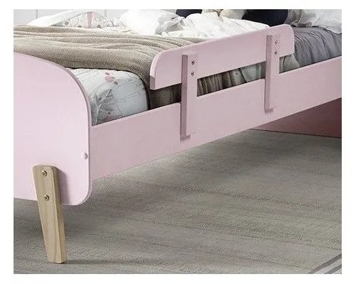 Ružová zábrana k postieľke z masívneho borovicového dreva Vipack Kiddy